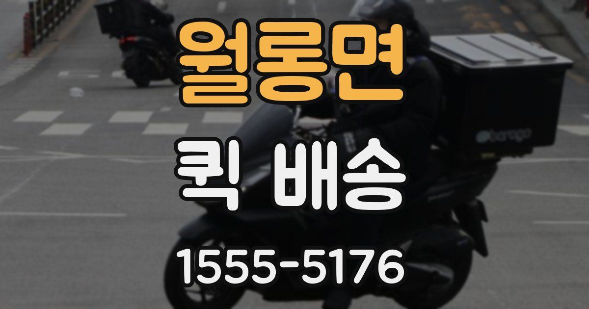 월롱면 퀵 배송
