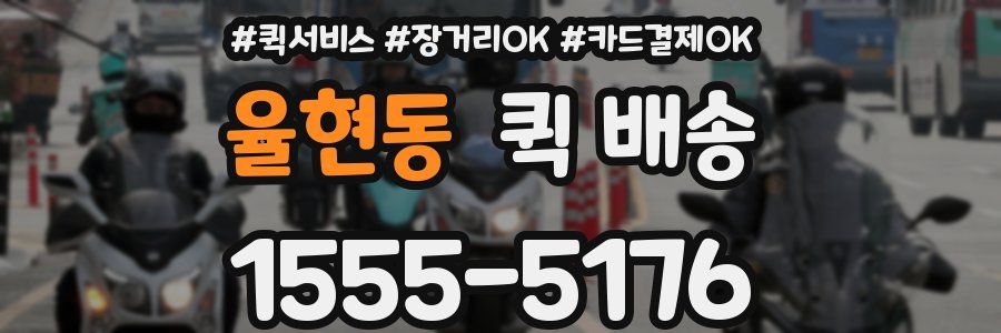 율현동 퀵 배송
