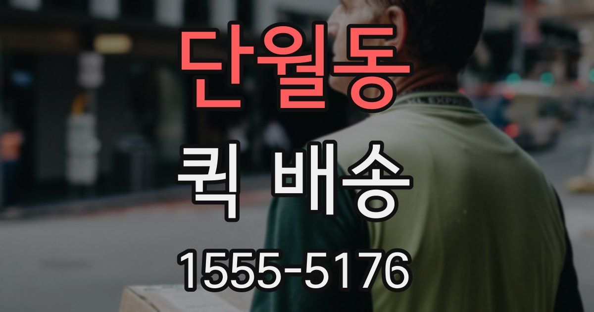 단월동 퀵 배송