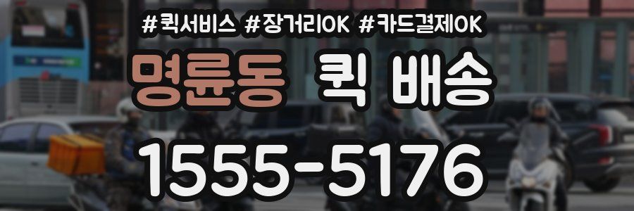 명륜동 퀵 배송
