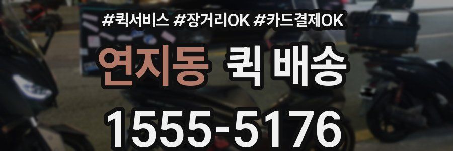 연지동 퀵 배송