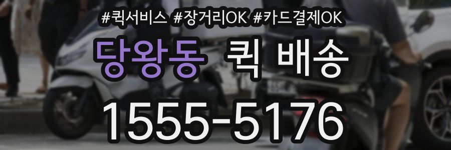 당왕동 퀵 배송