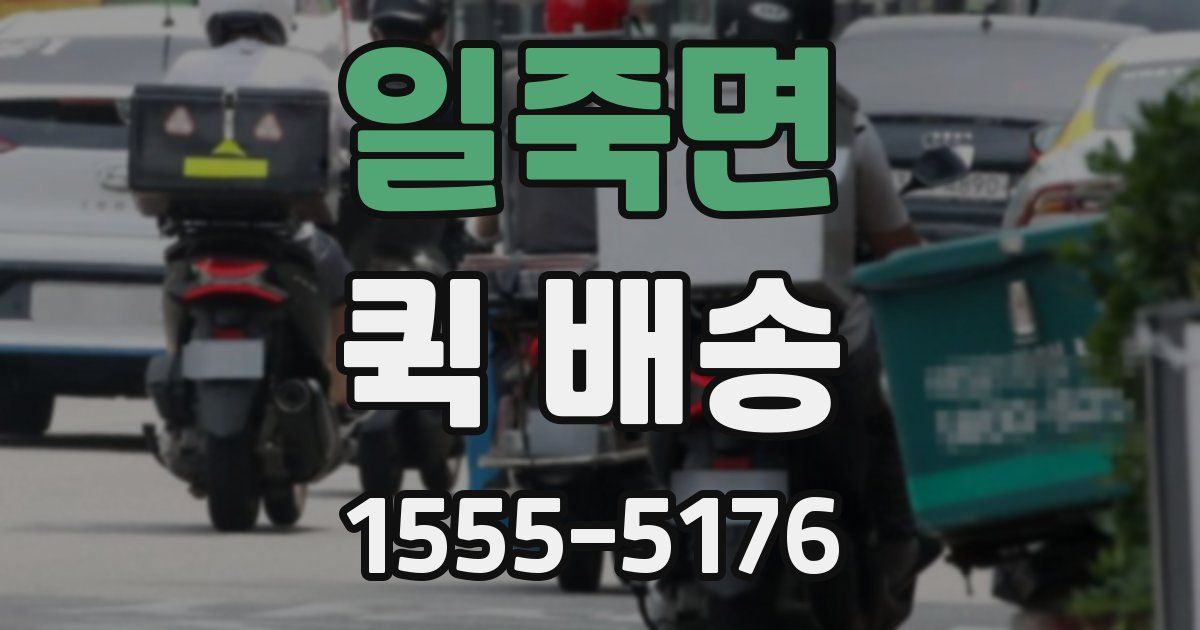 일죽면 퀵 배송