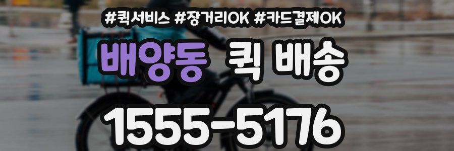배양동 퀵 배송