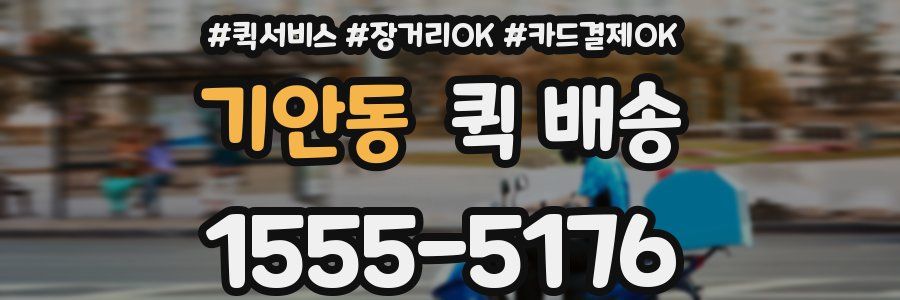 기안동 퀵 배송