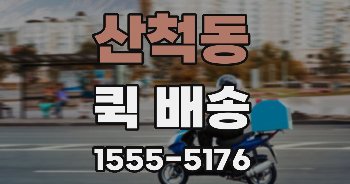 산척동 퀵 배송