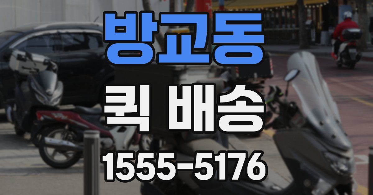 방교동 퀵 배송