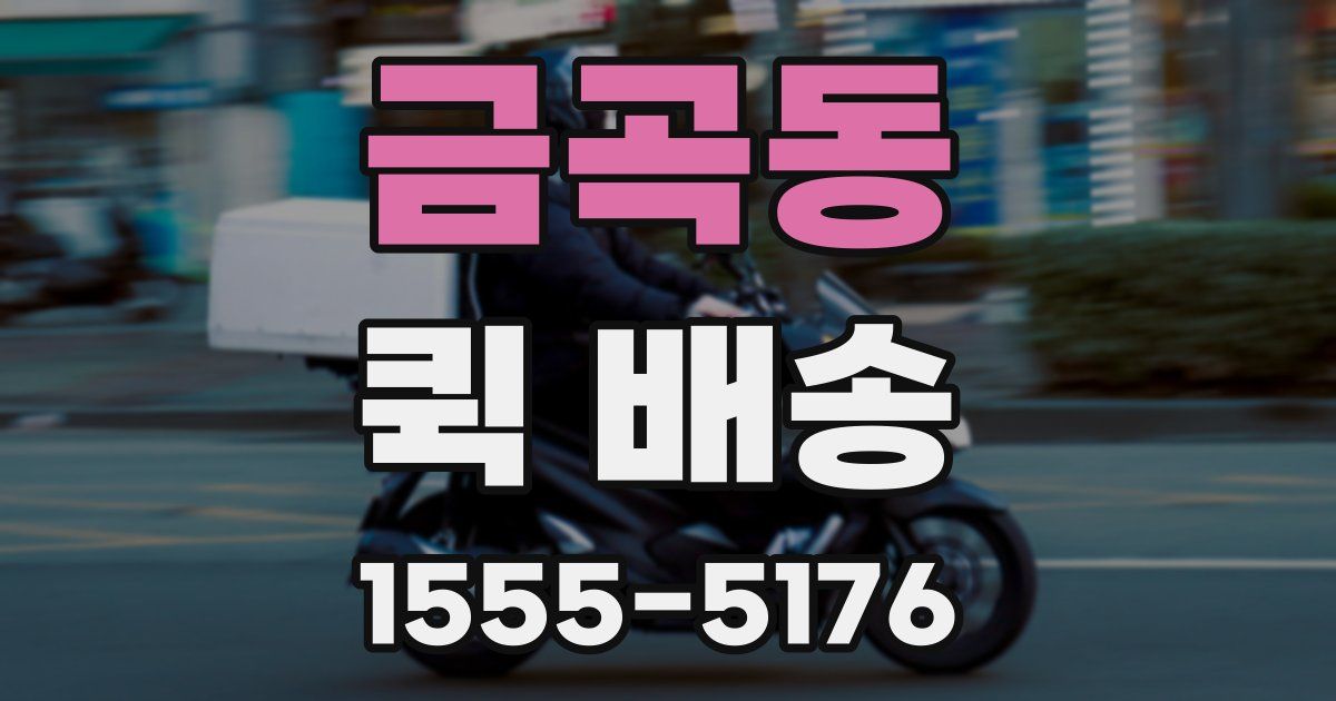 금곡동 퀵 배송