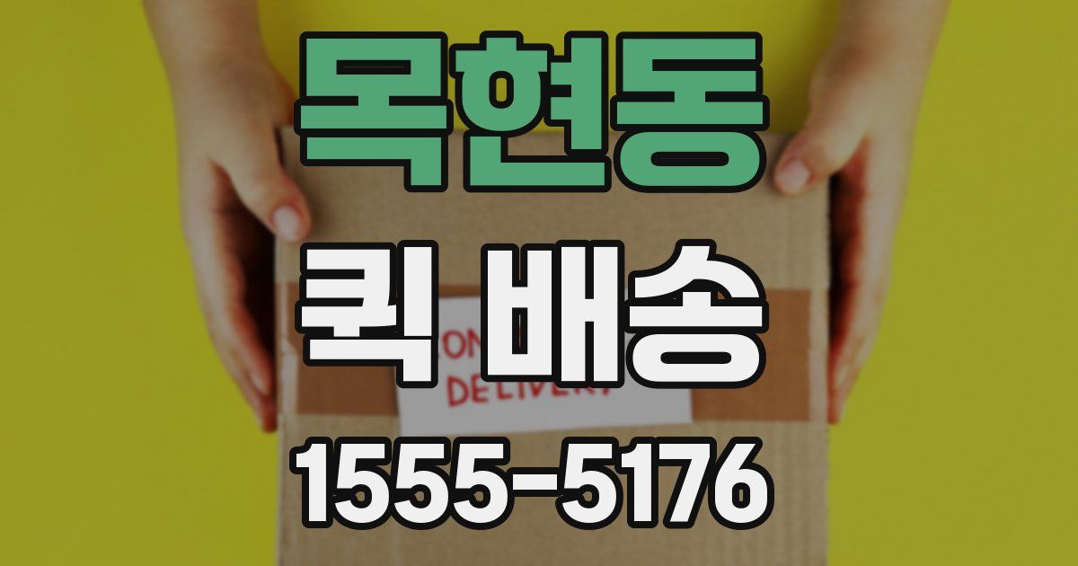 목현동 퀵 배송