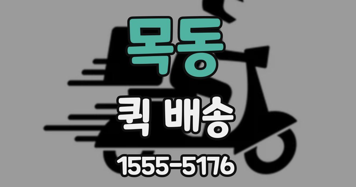 목동 퀵 배송