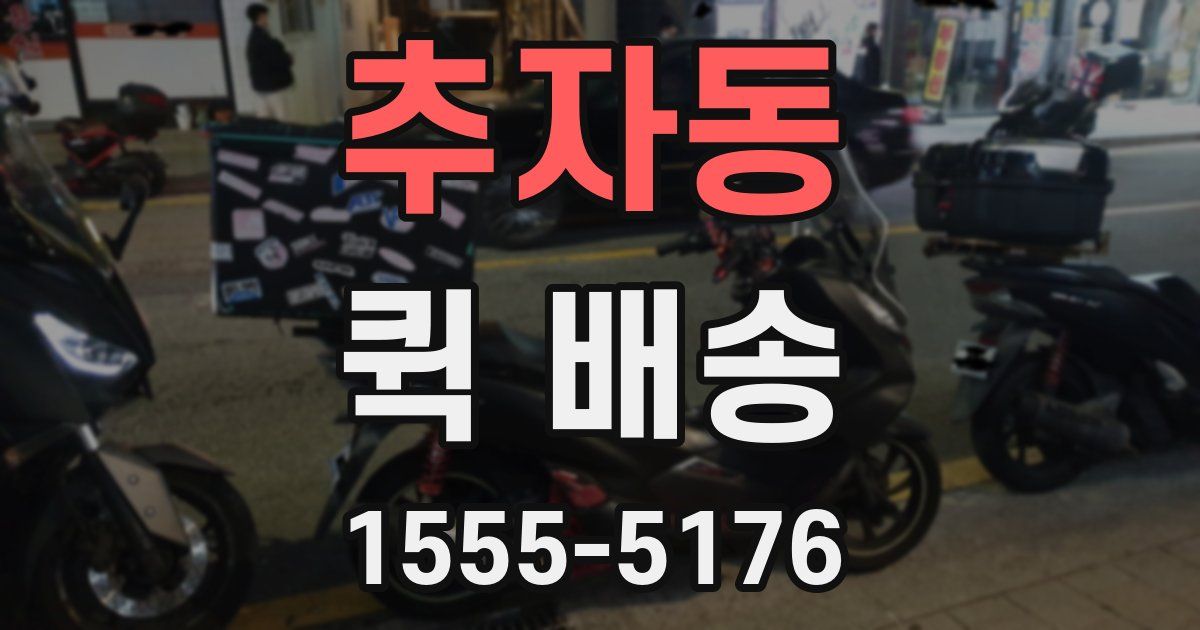 추자동 퀵 배송
