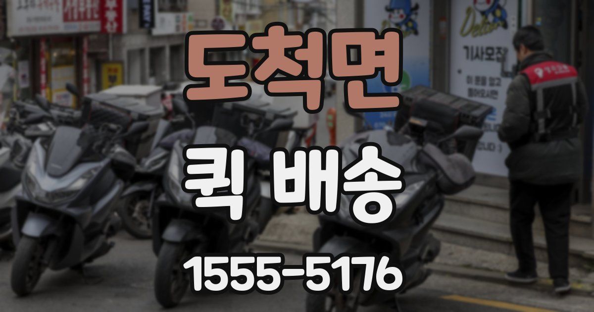 도척면 퀵 배송