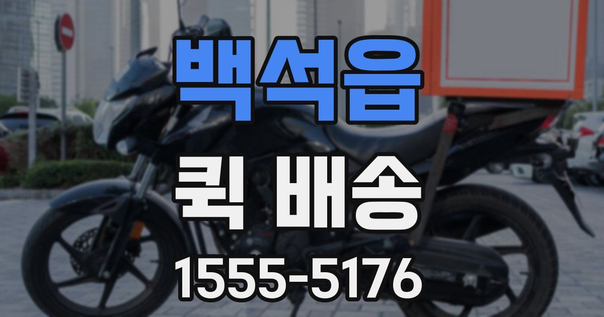 백석읍 퀵 배송