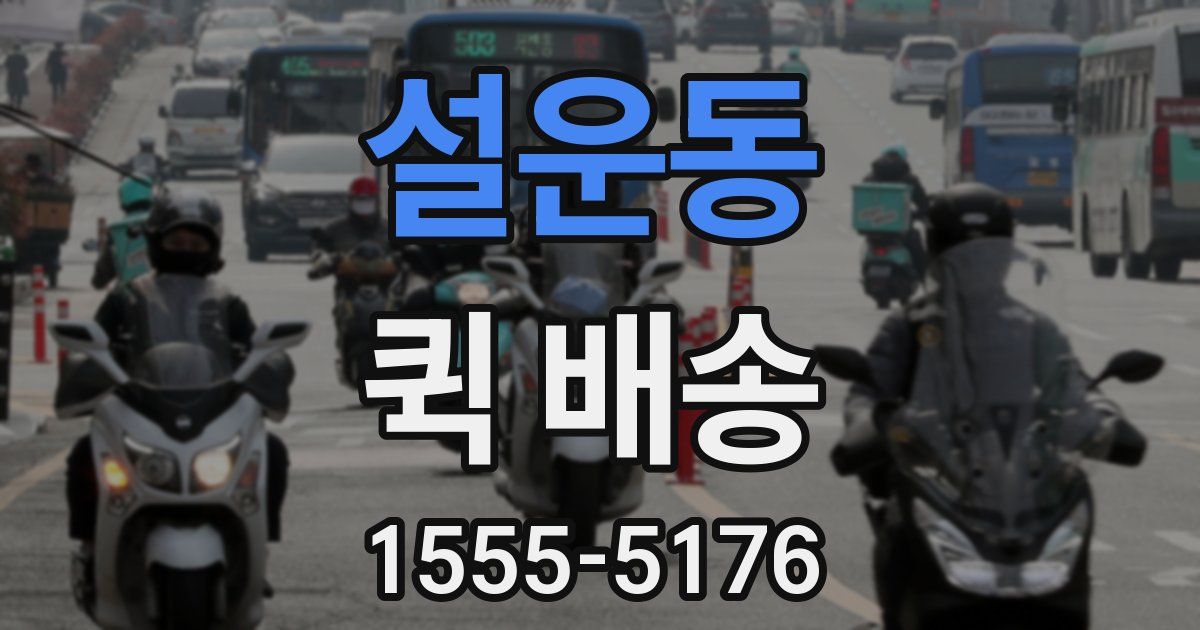 설운동 퀵 배송