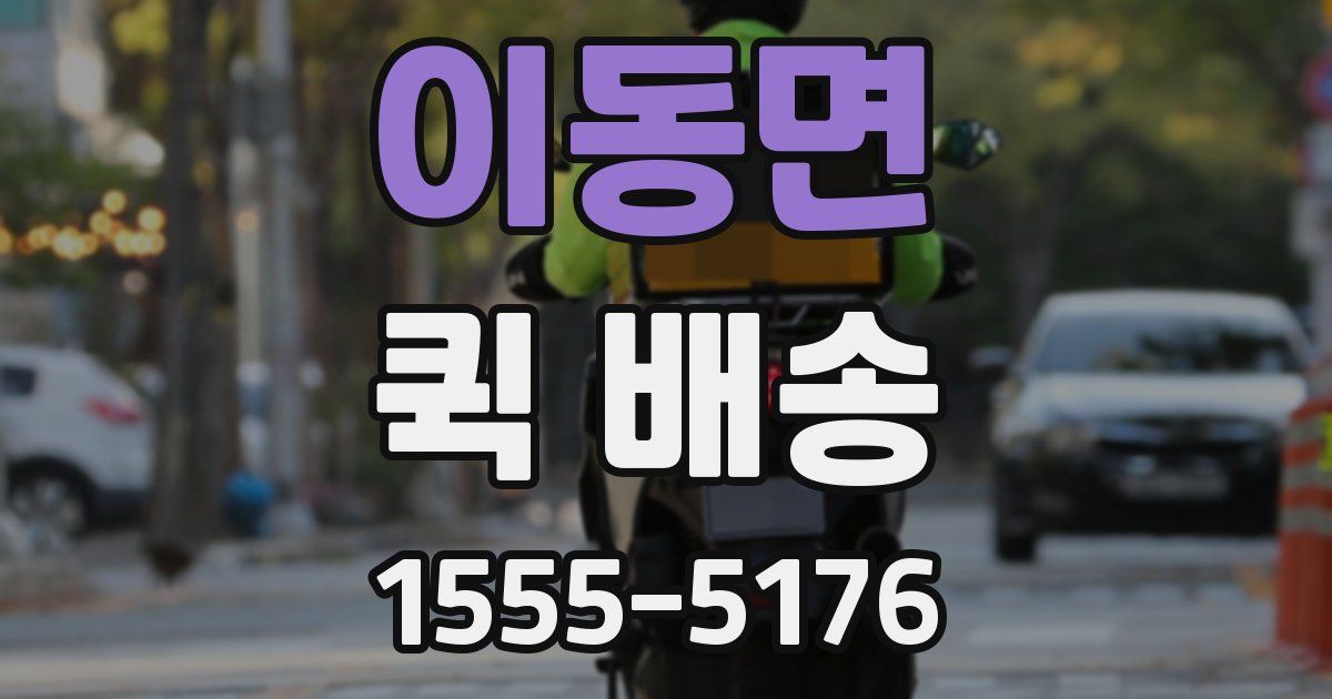 이동면 퀵 배송