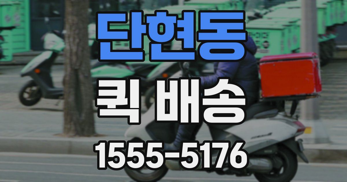 단현동 퀵 배송
