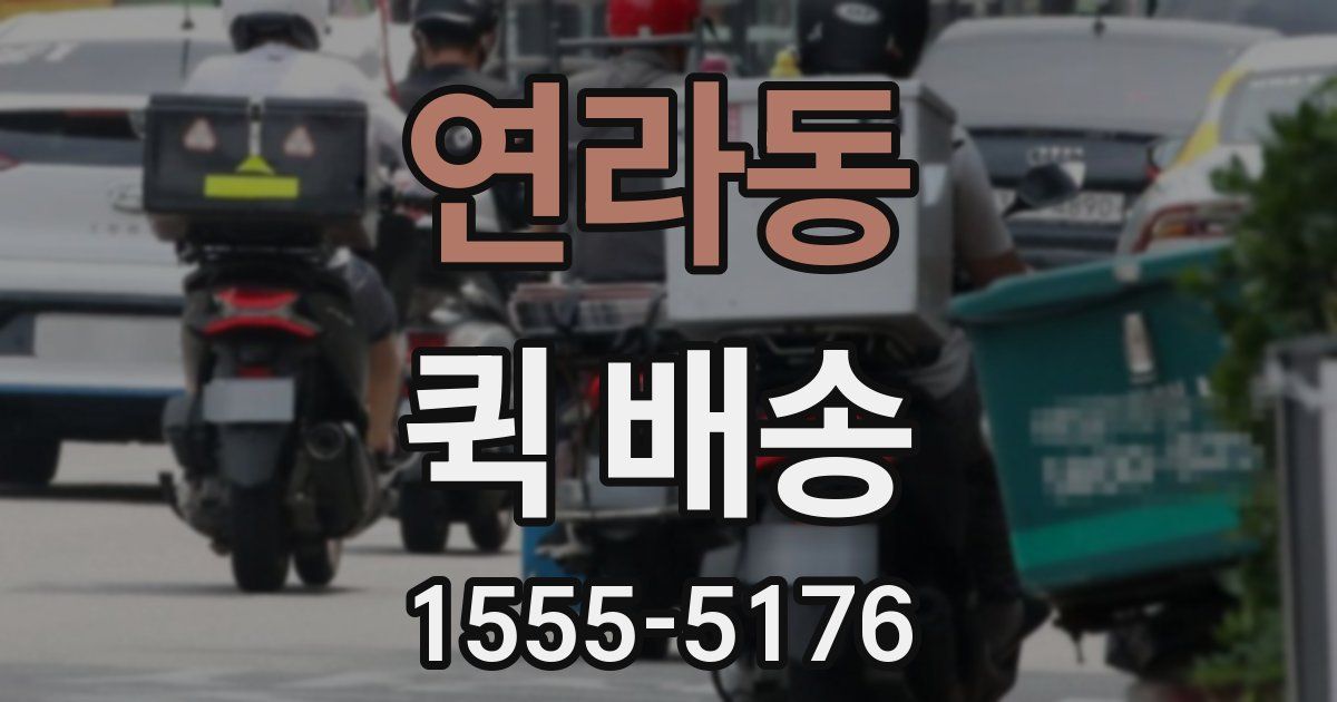 연라동 퀵 배송