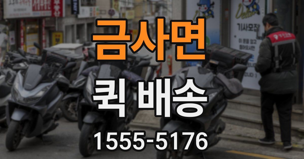 금사면 퀵 배송