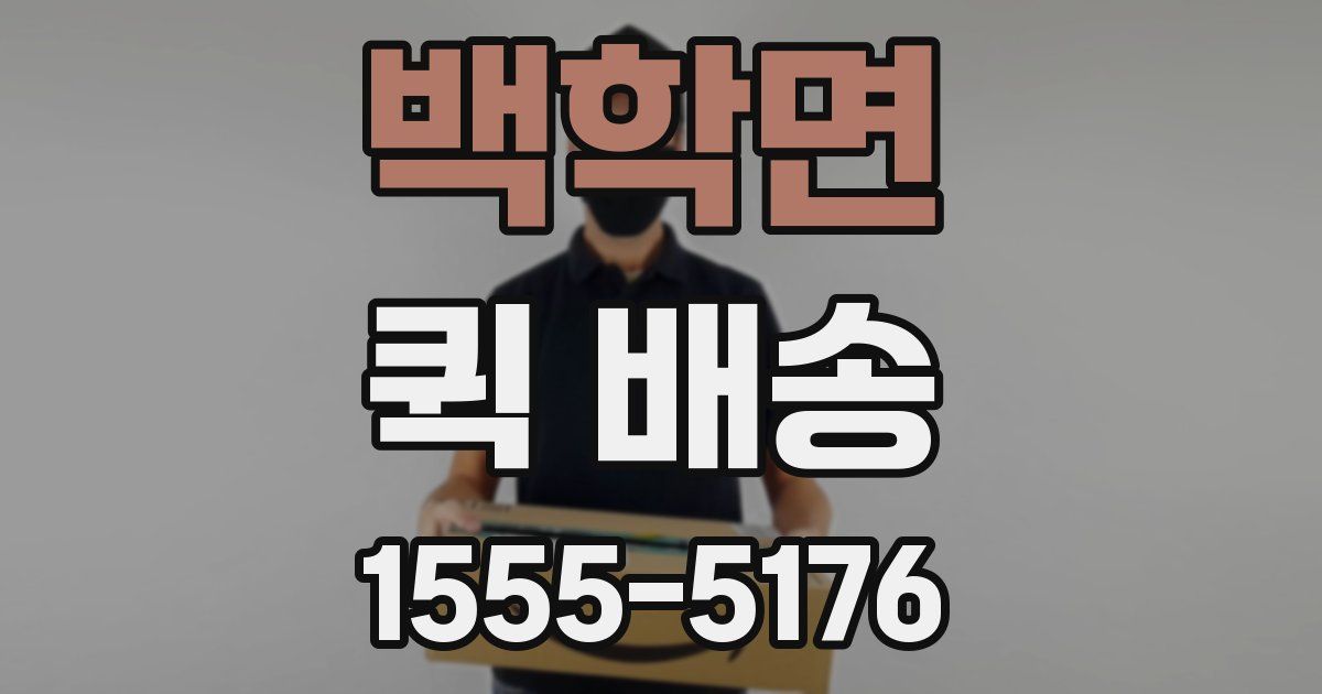 백학면 퀵 배송