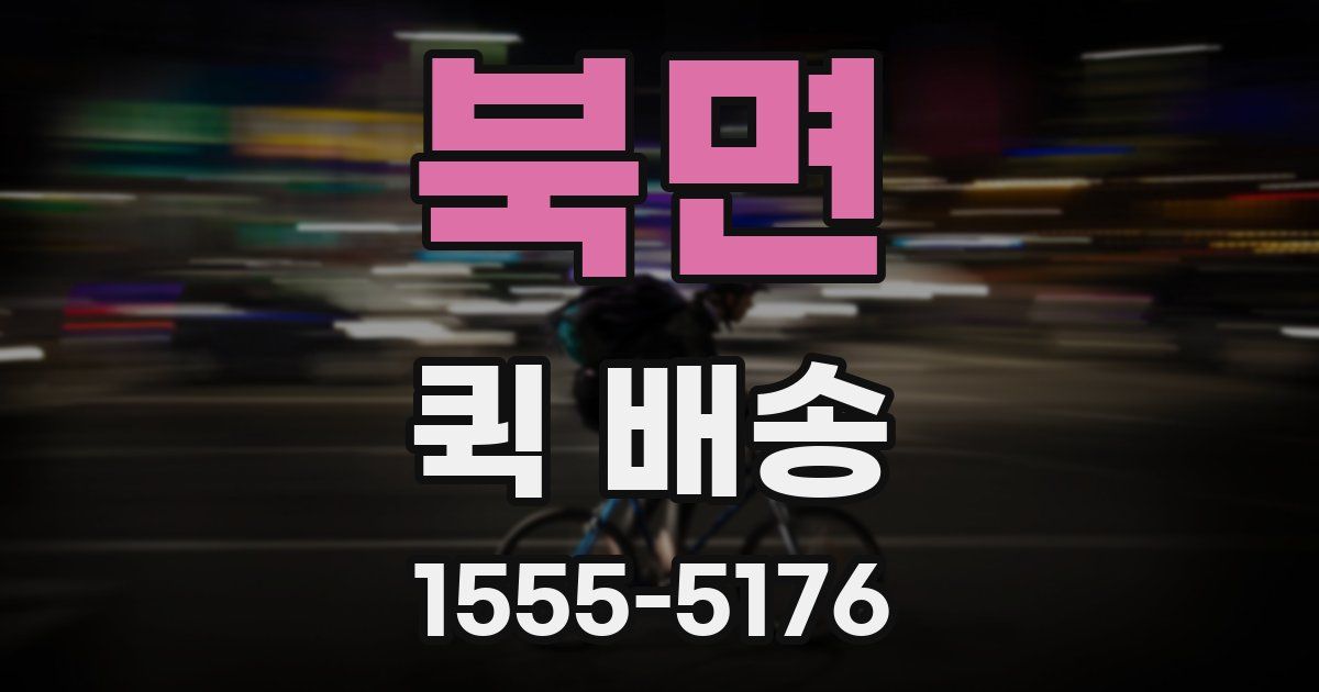 북면 퀵 배송