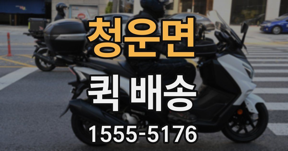 청운면 퀵 배송