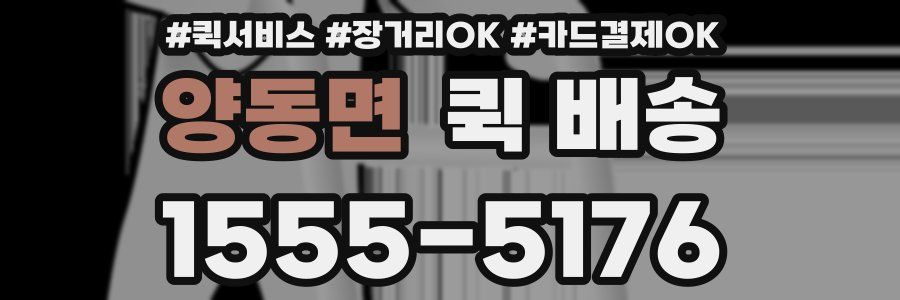양동면 퀵 배송