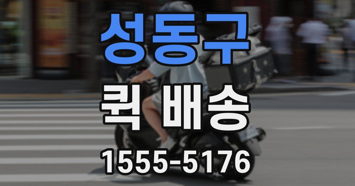 성동구 퀵 배송