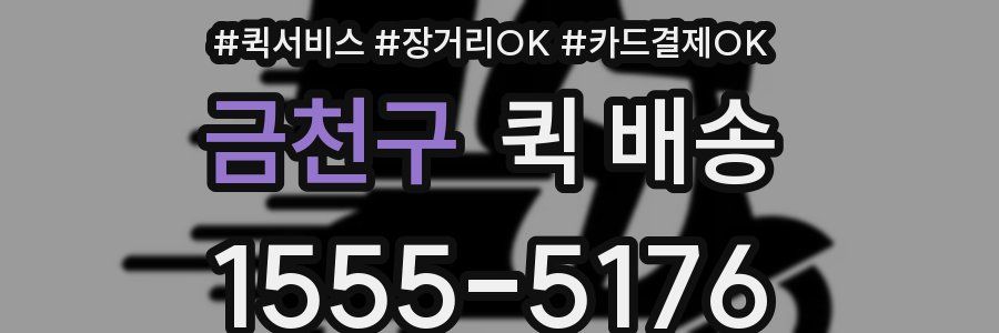 금천구 퀵 배송
