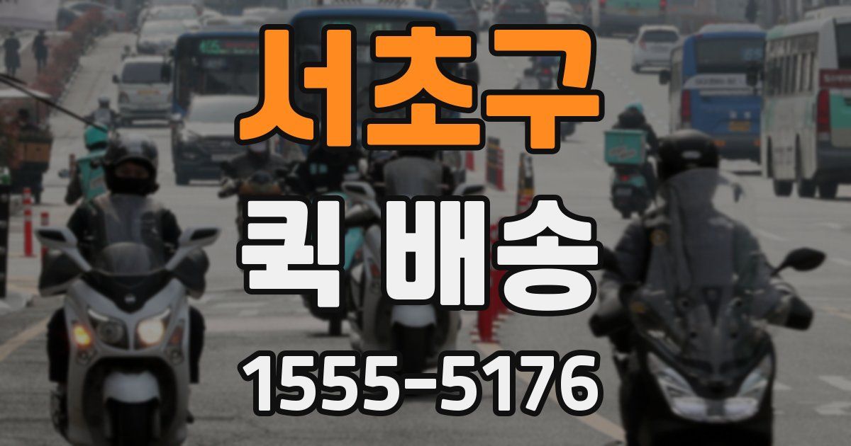 서초구 퀵 배송