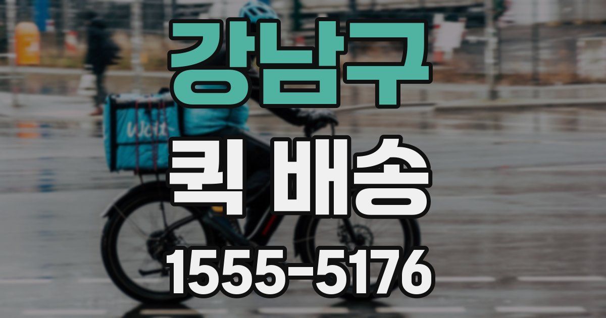 강남구 퀵 배송
