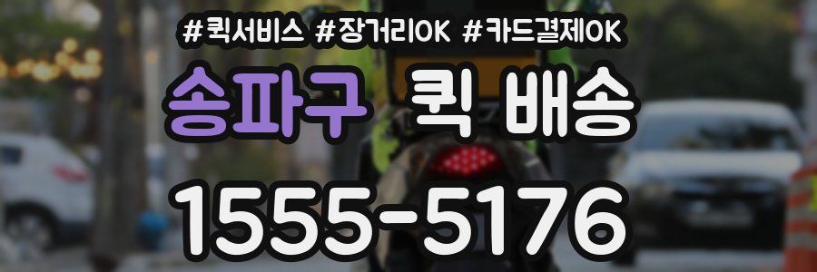 송파구 퀵 배송