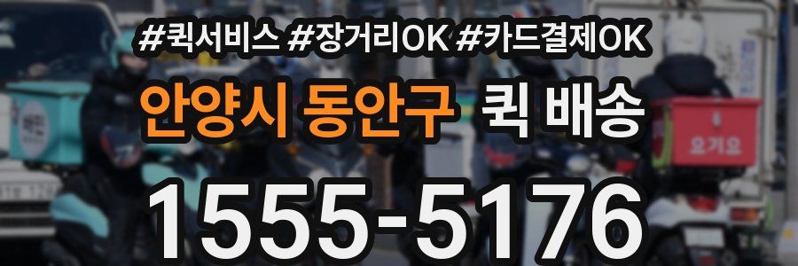 안양시 동안구 퀵 배송