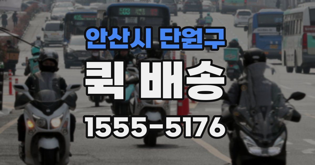 안산시 단원구 퀵 배송