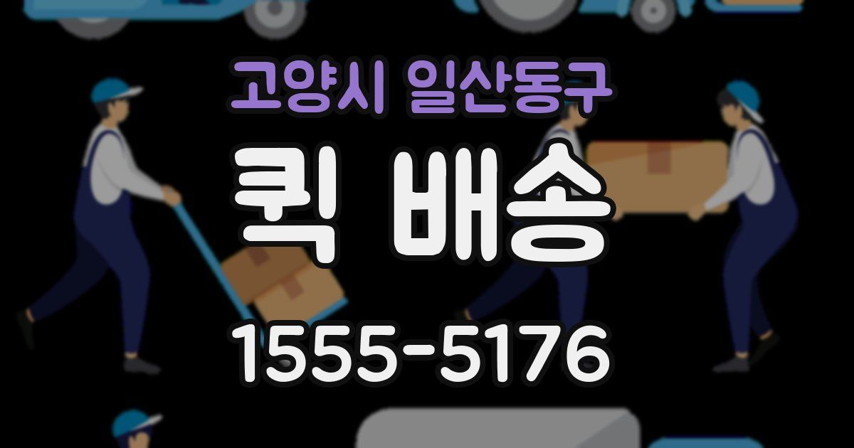 고양시 일산동구 퀵 배송
