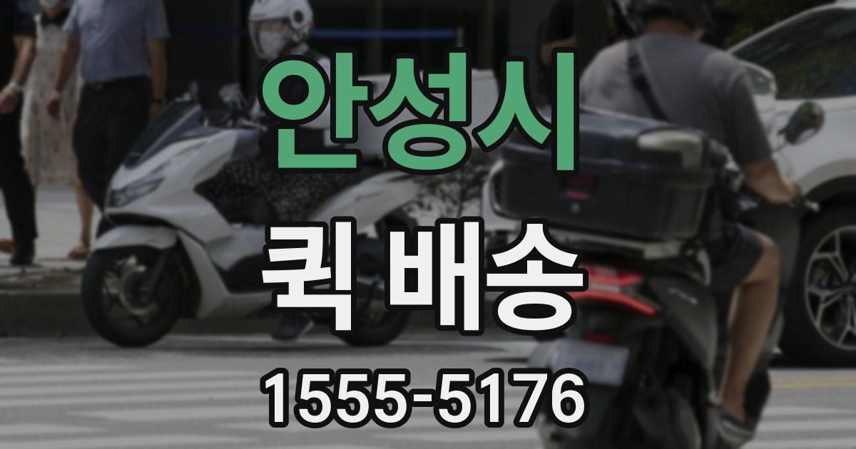 안성시 퀵 배송