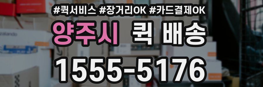 양주시 퀵 배송