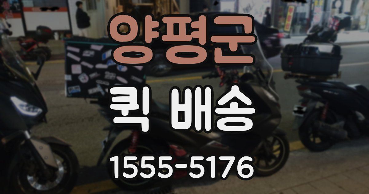 양평군 퀵 배송