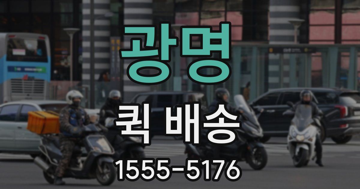 광명 퀵 배송
