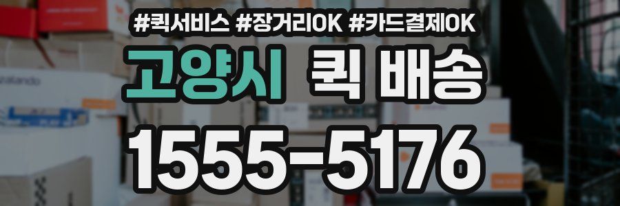 고양시 퀵 배송
