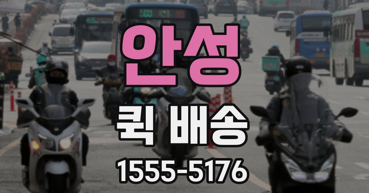 안성 퀵 배송