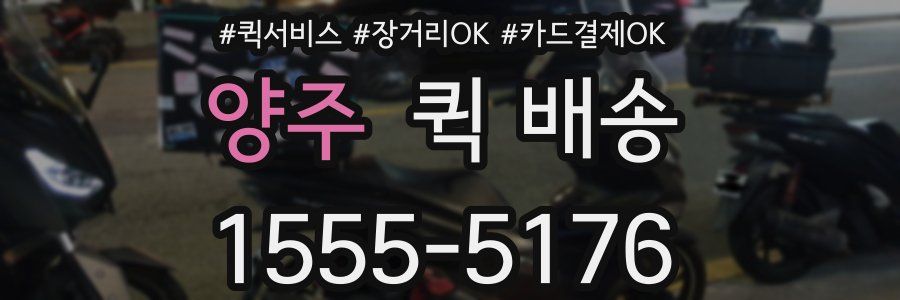 양주 퀵 배송