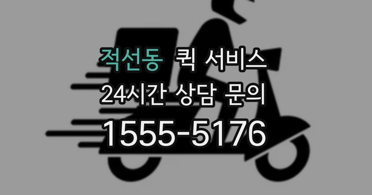 적선동 퀵 서비스