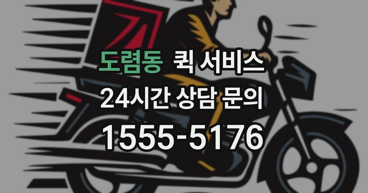 도렴동 퀵 서비스