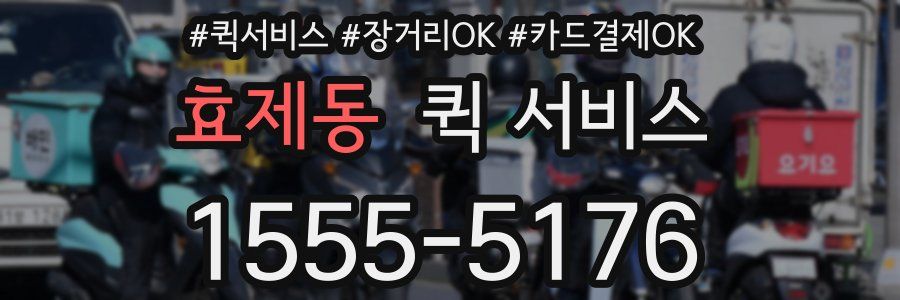 효제동 퀵 서비스