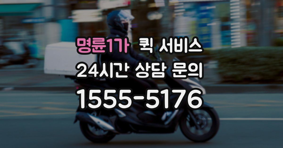 명륜1가 퀵 서비스