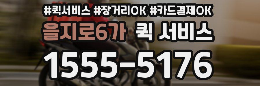 을지로6가 퀵 서비스