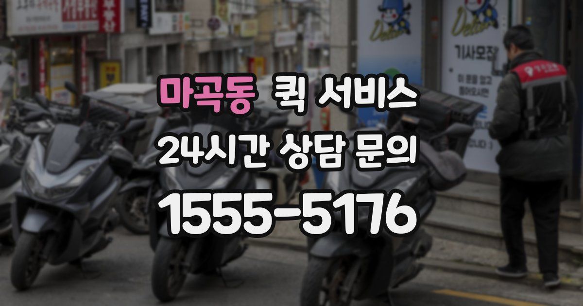 마곡동 퀵 서비스