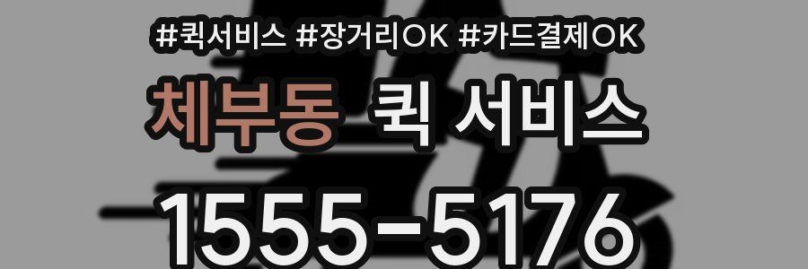 체부동 퀵 서비스