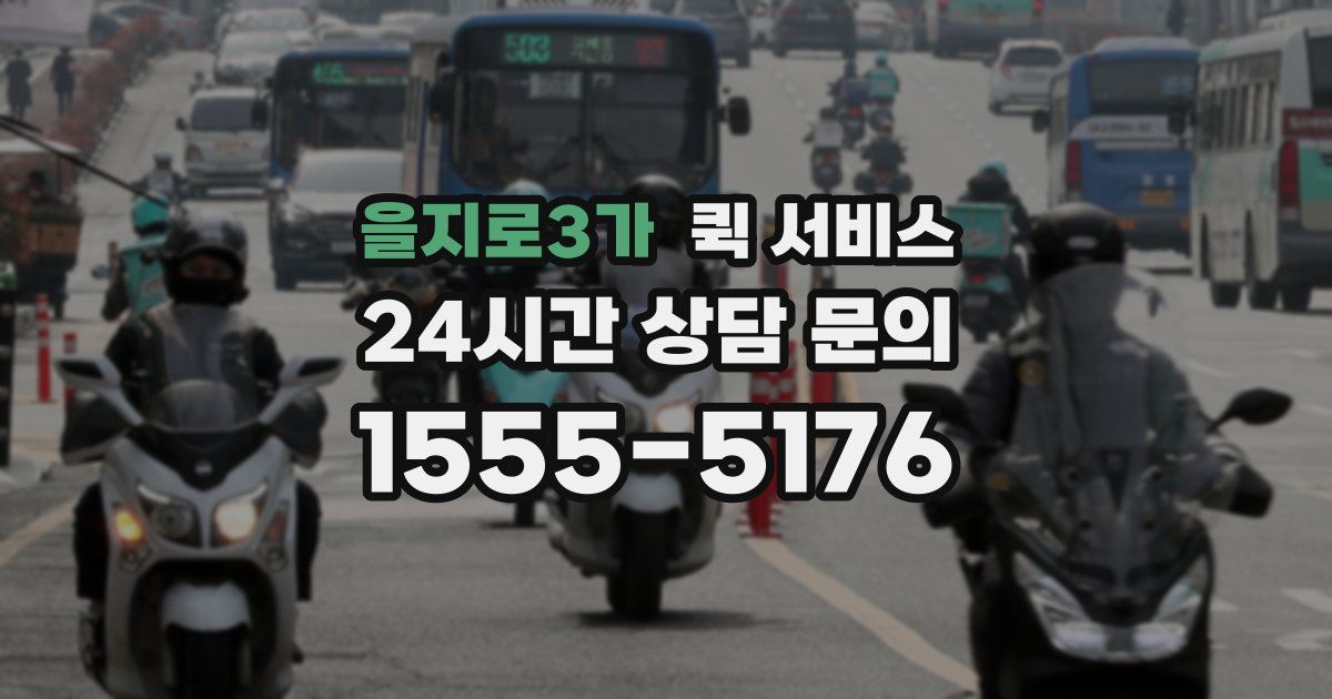 을지로3가 퀵 서비스