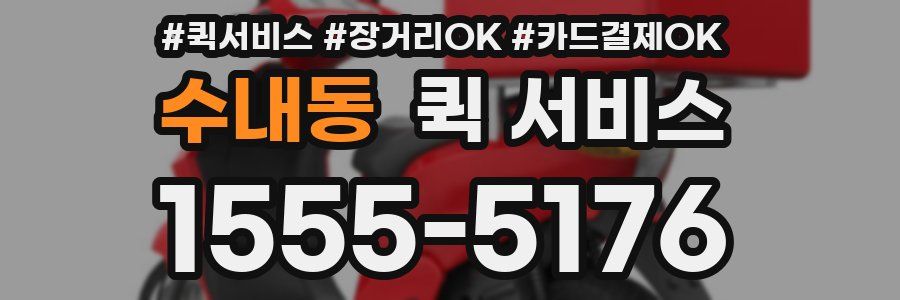 수내동 퀵 서비스